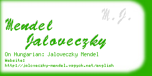 mendel jaloveczky business card